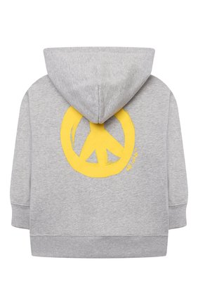 Детский хлопковое худи OFF-WHITE серого цвета по цене 21300 руб., арт. 0BBB001F21FLE003 | Фото 2 Детский хлопковое худи OFF-WHITE серого цвета, арт. 0BBB001F21FLE003 | Фото 2 (Материал внешний: Хлопок; Мальчики Кросс-КТ: Толстовка-одежда; Рукава: Длинные; Ростовка одежда: 10 - 11 лет | 140 - 146см, 12 лет | 152 см, 4 года | 104 см, 6 лет | 116 см, 8 лет | 128 см)