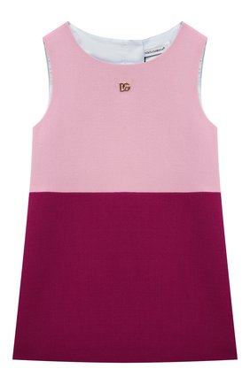 Детское шерстяное платье DOLCE & GABBANA розового цвета по цене 42200 руб., арт. L52DV9/G7BBA/2-6 | Фото 1 Детское шерстяное платье DOLCE & GABBANA розового цвета, арт. L52DV9/G7BBA/2-6 | Фото 1 (Материал подклада: Вискоза; Материал внешний: Шерсть; Рукава: Короткие; Девочки Кросс-КТ: Платье-одежда; Случай: Повседневный; Ростовка одежда: 2 года | 92 см, 3 года | 98 см, 4 года | 104 см, 5 лет | 110 см, 6 лет | 116 см)