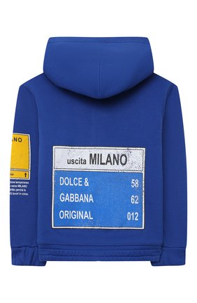 Детский хлопковая толстовка DOLCE & GABBANA синего цвета по цене 20900 руб., арт. L1JWBE/G7A7U | Фото 2 Детский хлопковая толстовка DOLCE & GABBANA синего цвета, арт. L1JWBE/G7A7U | Фото 2 (Рукава: Длинные; Материал внешний: Хлопок; Ростовка одежда: 12 мес | 80 см, 18 мес | 86 см, 24 мес | 92 см, 3 мес | 62 см, 6 мес | 68 см, 9 мес | 74 см)