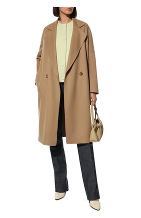 Женский кардиган из шерсти и кашемира JIL SANDER зеленого цвета по цене 115000 руб., арт. JSWT754313-WTY21098 | Фото 2 Женский кардиган из шерсти и кашемира JIL SANDER зеленого цвета, арт. JSWT754313-WTY21098 | Фото 2 (Длина (для топов): Стандартные; Рукава: Длинные; Материал внешний: Шерсть; Женское Кросс-КТ: кардиган-трикотаж; Стили: Кэжуэл)