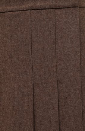 Женская шерстяная юбка RALPH LAUREN светло-коричневого цвета, арт. 290856633 | Фото 5 (Материал внешний: Шерсть; Женское Кросс-КТ: Юбка-одежда; Длина Ж (юбки, платья, шорты): Миди; Стили: Кэжуэл)