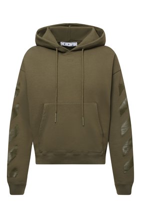 Мужской хлопковое худи OFF-WHITE хаки цвета по цене 57950 руб., арт. 0MBB037F21FLE007 | Фото 1 Мужской хлопковое худи OFF-WHITE хаки цвета, арт. 0MBB037F21FLE007 | Фото 1 (Материал внешний: Хлопок; Мужское Кросс-КТ: Худи-одежда; Стили: Спорт-шик; Принт: С принтом; Длина (для топов): Стандартные; Рукава: Длинные)