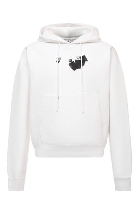 Мужской хлопковое худи OFF-WHITE белого цвета по цене 44650 руб., арт. 0MBB037F21FLE016 | Фото 1 Мужской хлопковое худи OFF-WHITE белого цвета, арт. 0MBB037F21FLE016 | Фото 1 (Материал внешний: Хлопок; Рукава: Длинные; Длина (для топов): Стандартные; Мужское Кросс-КТ: Худи-одежда; Стили: Спорт-шик; Принт: С принтом)