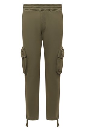 Мужские хлопковые брюки-карго OFF-WHITE хаки цвета, арт. 0MCH036F21FLE004 | Фото 1 (Материал внешний: Хлопок; Силуэт М (брюки): Карго; Стили: Спорт-шик; Длина (брюки, джинсы): Стандартные)