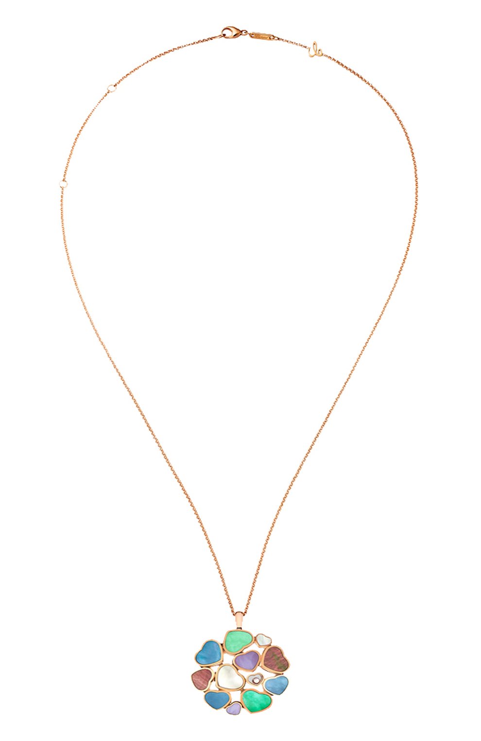 Женские кулон CHOPARD бесцветного цвета по цене 1684800 руб., арт. 79A483-5351 | Фото 4 Женские кулон CHOPARD бесцветного цвета, арт. 79A483-5351 | Фото 4 (Драгоценные камни: Бриллианты, Другие; Материал сплава: Розовое золото)