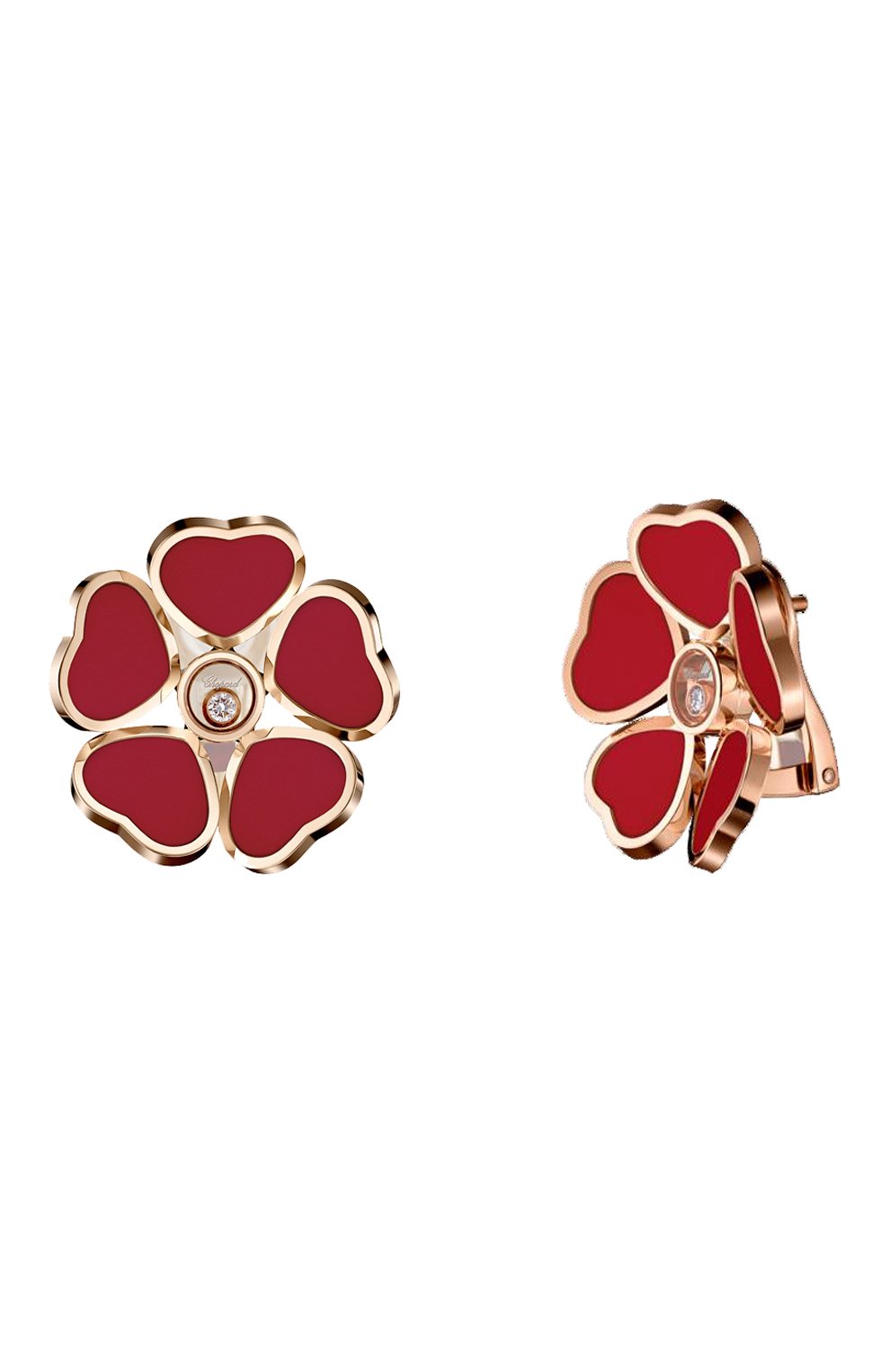 Женские серьги CHOPARD бесцветного цвета по цене 928800 руб., арт. 84A085-5811 | Фото 2 Женские серьги CHOPARD бесцветного цвета, арт. 84A085-5811 | Фото 2 (Драгоценные камни: Бриллианты; Материал сплава: Розовое золото)