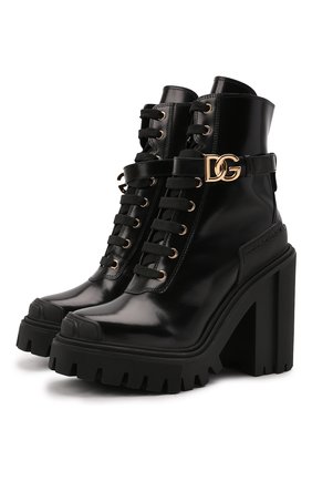Женские кожаные ботильоны hi trekking DOLCE & GABBANA черного цвета по цене 108500 руб., арт. CT0781/A1203 | Фото 1 Женские кожаные ботильоны hi trekking DOLCE & GABBANA черного цвета, арт. CT0781/A1203 | Фото 1 (Каблук высота: Высокий; Материал внутренний: Натуральная кожа; Подошва: Платформа; Каблук тип: Устойчивый)