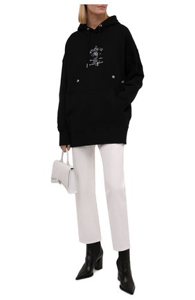 Женский хлопковое худи GIVENCHY черного цвета по цене 85300 руб., арт. BWJ0263Z7A | Фото 2 Женский хлопковое худи GIVENCHY черного цвета, арт. BWJ0263Z7A | Фото 2 (Рукава: Длинные; Длина (для топов): Удлиненные; Материал внешний: Хлопок; Женское Кросс-КТ: Худи-одежда; Стили: Спорт-шик)