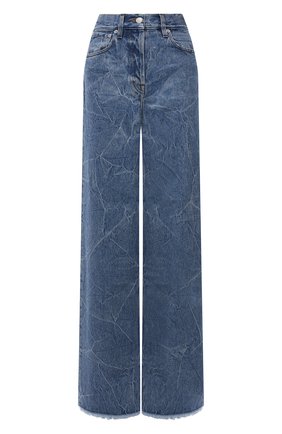 Женские джинсы DRIES VAN NOTEN синего цвета по цене 36550 руб., арт. 212-012404-3381 | Фото 1 Женские джинсы DRIES VAN NOTEN синего цвета, арт. 212-012404-3381 | Фото 1 (Длина (брюки, джинсы): Удлиненные; Материал внешний: Хлопок; Кросс-КТ: Деним; Детали: Потертости; Силуэт Ж (брюки и джинсы): Широкие; Стили: Гранж)