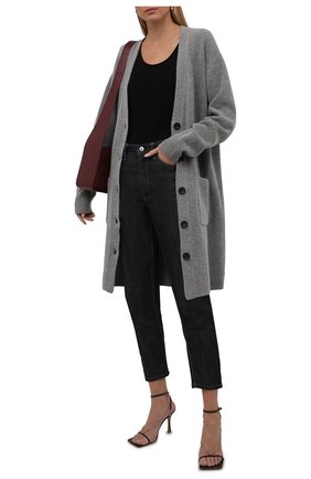 Женский шерстяной кардиган DRIES VAN NOTEN серого цвета по цене 67600 руб., арт. 212-011242-3703 | Фото 2 Женский шерстяной кардиган DRIES VAN NOTEN серого цвета, арт. 212-011242-3703 | Фото 2 (Материал внешний: Шерсть; Длина (для топов): Удлиненные; Рукава: Длинные; Женское Кросс-КТ: кардиган-трикотаж; Стили: Кэжуэл)