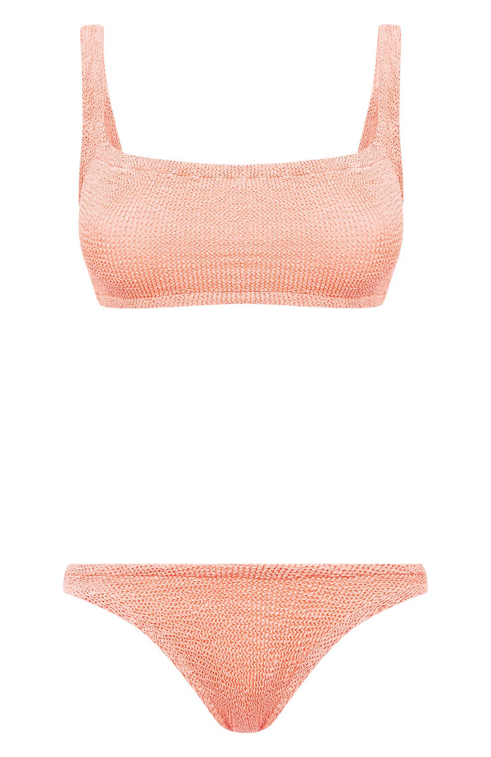 Женский раздельный купальник HUNZA G кораллового цвета, арт. XANDRA BIKINI CRINKLE | Фото 1 (Женское Кросс-КТ: Раздельные купальники; Материал внешний: Синтетический материал)