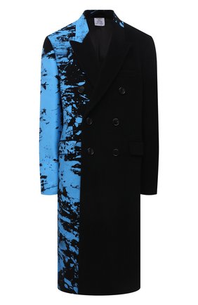 Мужской пальто из шерсти и кашемира VETEMENTS черного цвета по цене 312500 руб., арт. UA52C0440N 1203/M | Фото 1 Мужской пальто из шерсти и кашемира VETEMENTS черного цвета, арт. UA52C0440N 1203/M | Фото 1 (Рукава: Длинные; Материал внешний: Шерсть; Материал подклада: Вискоза; Длина (верхняя одежда): До колена; Мужское Кросс-КТ: пальто-верхняя одежда; Стили: Минимализм)
