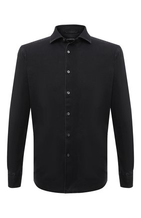 Мужская хлопковая рубашка ERMENEGILDO ZEGNA серого цвета по цене 27400 руб., арт. UYX13/SRF5 | Фото 1 Мужская хлопковая рубашка ERMENEGILDO ZEGNA серого цвета, арт. UYX13/SRF5 | Фото 1 (Рукава: Длинные; Длина (для топов): Стандартные; Материал внешний: Хлопок; Случай: Повседневный; Воротник: Акула; Манжеты: На пуговицах; Принт: Однотонные; Стили: Кэжуэл)