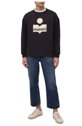 Мужской хлопковый свитшот ISABEL MARANT черного цвета по цене 29950 руб., арт. SW0313-21A031H/MENJIRI | Фото 2 Мужской хлопковый свитшот ISABEL MARANT черного цвета, арт. SW0313-21A031H/MENJIRI | Фото 2 (Длина (для топов): Стандартные; Материал внешний: Хлопок; Рукава: Длинные; Мужское Кросс-КТ: свитшот-одежда; Принт: С принтом; Стили: Кэжуэл)