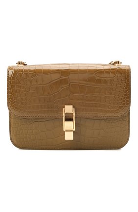 Женская сумка carre из кожи аллигатора SAINT LAURENT темно-бежевого цвета по цене 1305000 руб., арт. 633214/E5V0K/AMIS | Фото 1 Женская сумка carre из кожи аллигатора SAINT LAURENT темно-бежевого цвета, арт. 633214/E5V0K/AMIS | Фото 1 (Размер: small; Сумки-технические: Сумки через плечо; Материал: Экзотическая кожа)