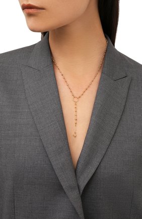 Женское колье HANKA_IN золотого цвета по цене 12500 руб., арт. MER-C0-PEG0-ET0 | Фото 2 Женское колье HANKA_IN золотого цвета, арт. MER-C0-PEG0-ET0 | Фото 2 (Материал: Металл)