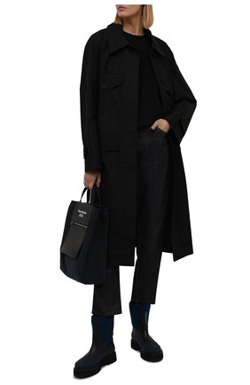 Женские комбинированные ботинки LORO PIANA синего цвета по цене 121500 руб., арт. FAL4227 | Фото 2 Женские комбинированные ботинки LORO PIANA синего цвета, арт. FAL4227 | Фото 2 (Материал внутренний: Натуральная кожа, Текстиль; Материал внешний: Текстиль, Кожа; Подошва: Плоская, Платформа; Женское Кросс-КТ: Челси-ботинки; Каблук высота: Низкий)