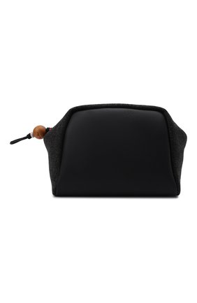Женский клатч puffy LORO PIANA темно-серого цвета по цене 144500 руб., арт. FAL8282 | Фото 1 Женский клатч puffy LORO PIANA темно-серого цвета, арт. FAL8282 | Фото 1 (Ремень/цепочка: На ремешке; Материал: Текстиль, Натуральная кожа; Размер: small; Женское Кросс-КТ: Клатч-клатчи)