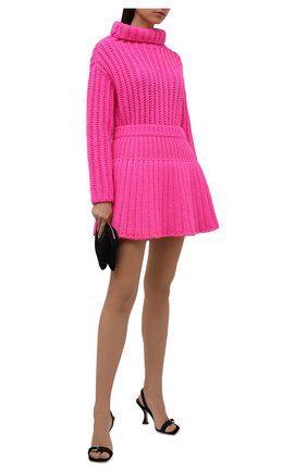 Женская шерстяная юбка REDVALENTINO фуксия цвета по цене 45350 руб., арт. WR0KG00K/66M | Фото 2 Женская шерстяная юбка REDVALENTINO фуксия цвета, арт. WR0KG00K/66M | Фото 2 (Длина Ж (юбки, платья, шорты): Мини; Материал внешний: Шерсть; Стили: Романтичный; Кросс-КТ: Трикотаж)