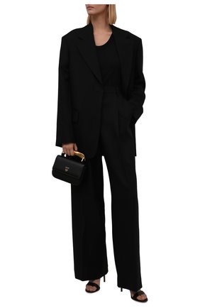Женский шерстяной жакет DRIES VAN NOTEN черного цвета по цене 83500 руб., арт. 212-010408-3041 | Фото 2 Женский шерстяной жакет DRIES VAN NOTEN черного цвета, арт. 212-010408-3041 | Фото 2 (Длина (для топов): Удлиненные; Рукава: Длинные; Материал подклада: Вискоза; Материал внешний: Шерсть; Стили: Минимализм; Случай: Повседневный; 1-2-бортные: Однобортные)