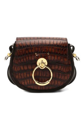 Женская сумка tess small CHLOÉ темно-коричневого цвета по цене 139000 руб., арт. CHC21AS153E97 | Фото 1 Женская сумка tess small CHLOÉ темно-коричневого цвета, арт. CHC21AS153E97 | Фото 1 (Материал: Натуральная кожа; Размер: small; Ремень/цепочка: На ремешке; Сумки-технические: Сумки через плечо)