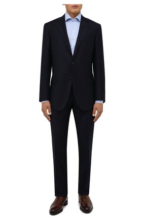 Мужской шерстяной костюм CORNELIANI темно-синего цвета по цене 154500 руб., арт. 887268-1817267/92 Q1 | Фото 1 Мужской шерстяной костюм CORNELIANI темно-синего цвета, арт. 887268-1817267/92 Q1 | Фото 1 (Материал подклада: Купро; Рукава: Длинные; Материал внешний: Шерсть; Костюмы М: Однобортный; Стили: Классический)