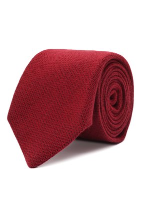Мужской галстук из шерсти и шелка LUIGI BORRELLI красного цвета, арт. CR361134 | Фото 1 (Материал: Шерсть, Текстиль; Принт: Без принта)