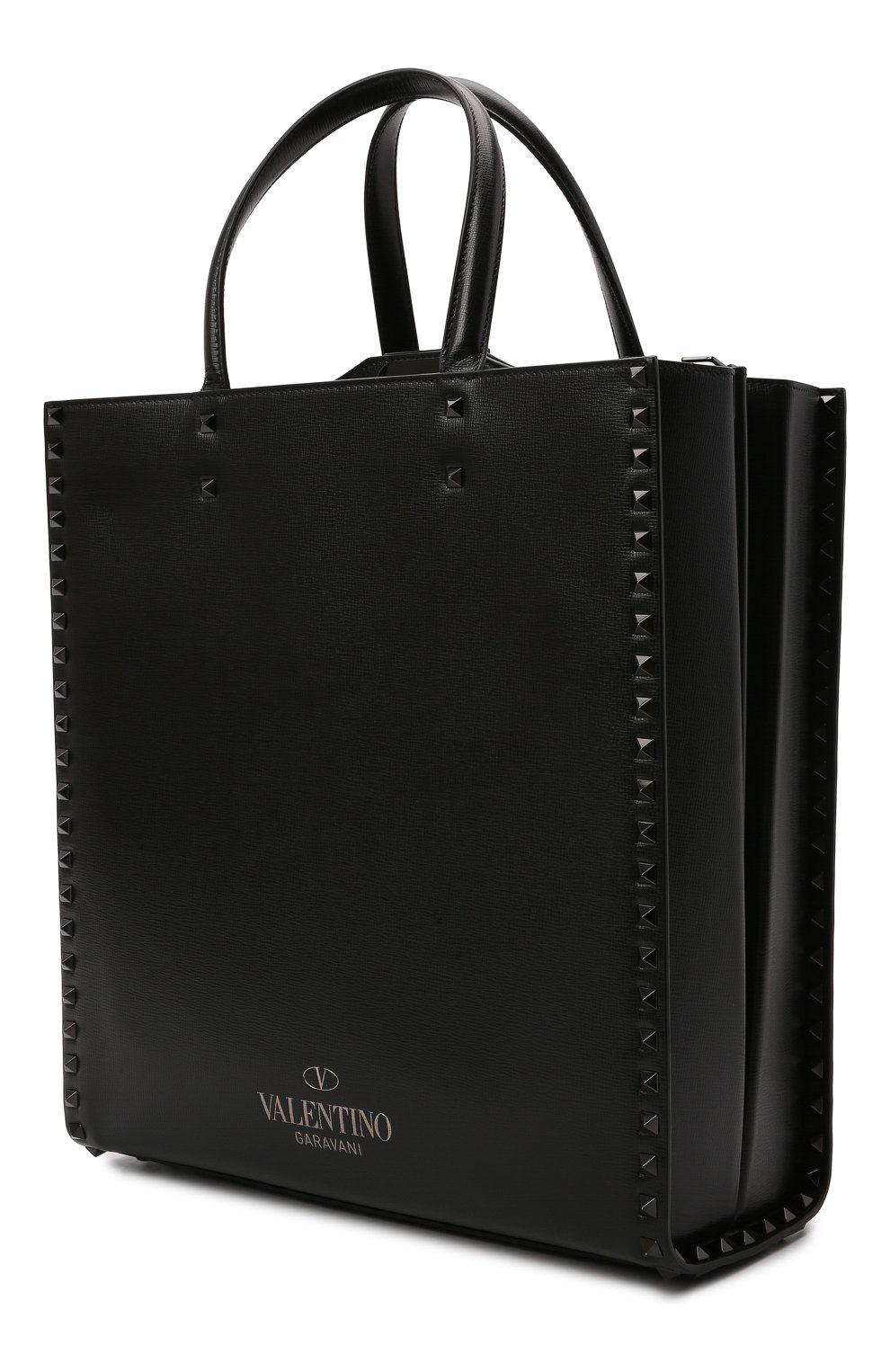Мужская кожаная сумка-тоут VALENTINO черного цвета по цене 327500 руб., арт. WY0B0B28/TLL | Фото 3 Мужская кожаная сумка-тоут VALENTINO черного цвета, арт. WY0B0B28/TLL | Фото 3 (Размер: medium; Материал: Натуральная кожа; Ремень/цепочка: На ремешке)