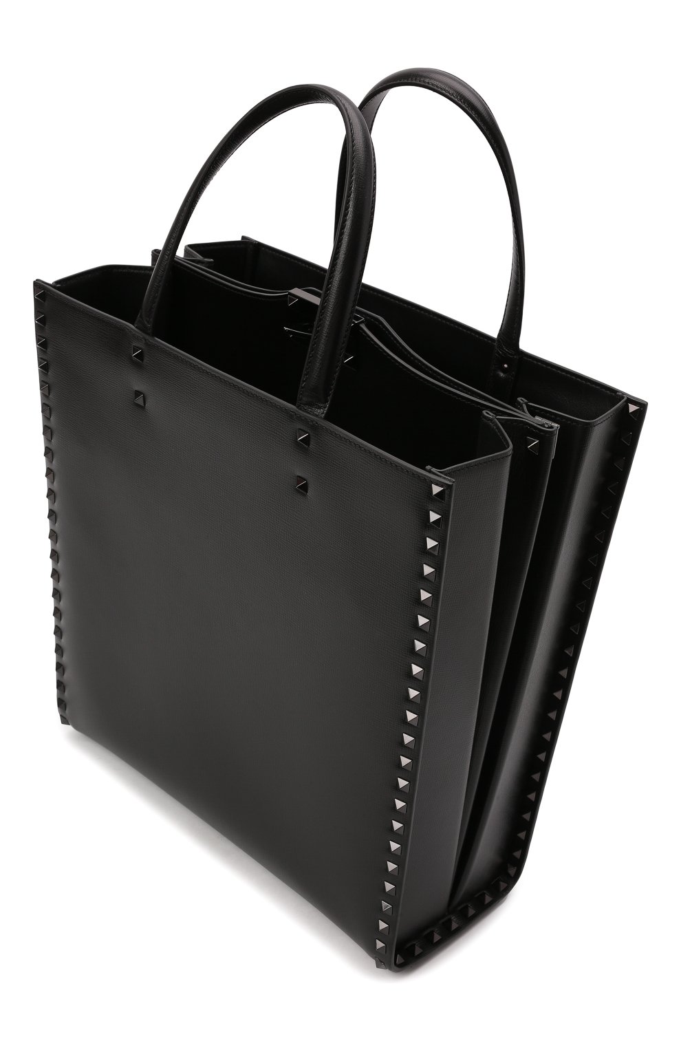 Мужская кожаная сумка-тоут VALENTINO черного цвета по цене 327500 руб., арт. WY0B0B28/TLL | Фото 4 Мужская кожаная сумка-тоут VALENTINO черного цвета, арт. WY0B0B28/TLL | Фото 4 (Размер: medium; Материал: Натуральная кожа; Ремень/цепочка: На ремешке)