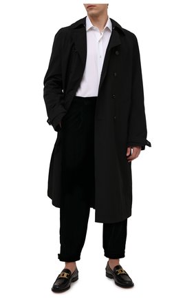 Мужские брюки GIORGIO ARMANI темно-синего цвета по цене 96000 руб., арт. 1WGPP0L1/T0025 | Фото 2 Мужские брюки GIORGIO ARMANI темно-синего цвета, арт. 1WGPP0L1/T0025 | Фото 2 (Длина (брюки, джинсы): Стандартные; Материал внешний: Купро, Вискоза; Материал подклада: Купро; Случай: Повседневный; Стили: Кэжуэл)