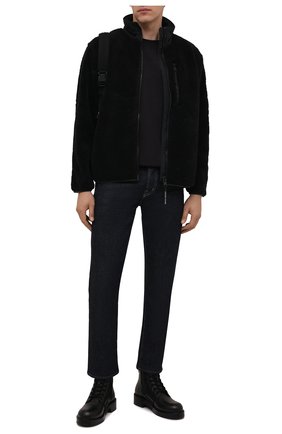 Мужская куртка CANADA GOOSE черного цвета, арт. 7017M | Фото 2 (Длина (верхняя одежда): Короткие; Материал внешний: Синтетический материал; Рукава: Длинные; Кросс-КТ: Куртка; Мужское Кросс-КТ: утепленные куртки; Стили: Спорт-шик)