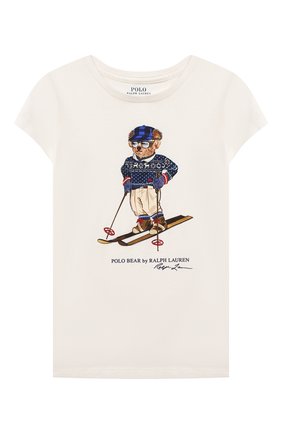Детская хлопковая футболка POLO RALPH LAUREN кремвого цвета по цене 3805 руб., арт. 311853435 | Фото 1 Детская хлопковая футболка POLO RALPH LAUREN кремвого цвета, арт. 311853435 | Фото 1 (Материал внешний: Хлопок; Рукава: Короткие; Ростовка одежда: 18 мес | 86 см, 3 года | 98 см, 4 года | 104 см)