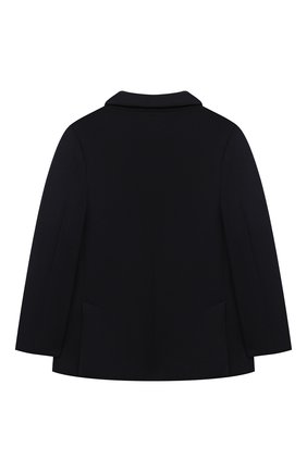 Детский хлопковый пиджак EMPORIO ARMANI темно-синего цвета по цене 25350 руб., арт. 6K4GJ2/1JHSZ | Фото 2 Детский хлопковый пиджак EMPORIO ARMANI темно-синего цвета, арт. 6K4GJ2/1JHSZ | Фото 2 (Рукава: Длинные; Материал внешний: Хлопок; Материал подклада: Синтетический материал; Кросс-КТ: пиджак; Ростовка одежда: 10 - 11 лет | 140 - 146см, 13 - 15 лет | 158 см, 16 лет | 164 см, 4 года | 104 см, 5 лет | 110 см, 6 лет | 116 см, 7 лет | 122 см, 8 лет | 128 см)