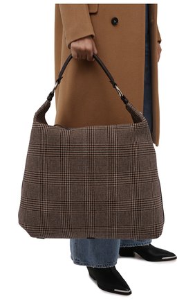 Женская сумка bridle large RALPH LAUREN коричневого цвета, арт. 435856510 | Фото 2 (Материал: Текстиль; Размер: large; Ремень/цепочка: На ремешке; Сумки-технические: Сумки top-handle)