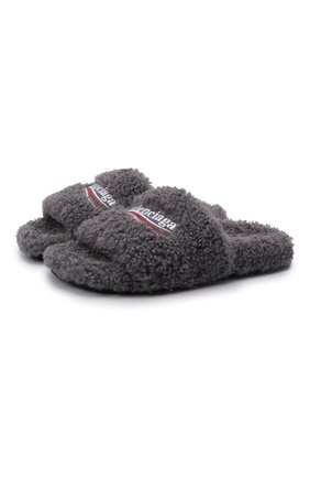 Женские текстильные шлепанцы furry BALENCIAGA серого цвета по цене 41100 руб., арт. 654261/W2D01 | Фото 1 Женские текстильные шлепанцы furry BALENCIAGA серого цвета, арт. 654261/W2D01 | Фото 1 (Подошва: Платформа; Материал внешний: Текстиль; Материал внутренний: Текстиль)