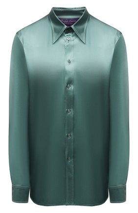 Женская шелковая рубашка RALPH LAUREN зеленого цвета по цене 98900 руб., арт. 290858215 | Фото 1 Женская шелковая рубашка RALPH LAUREN зеленого цвета, арт. 290858215 | Фото 1 (Материал внешний: Шелк; Стили: Романтичный; Рукава: Длинные; Женское Кросс-КТ: Рубашка-одежда; Длина (для топов): Стандартные; Принт: Без принта)