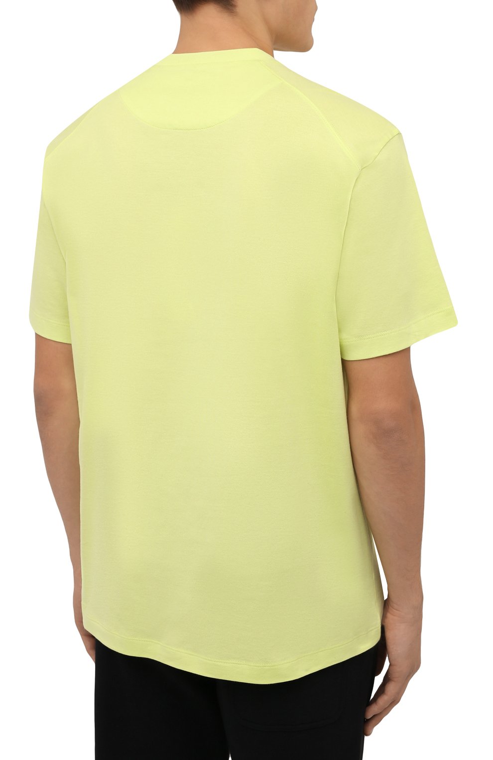 Мужская хлопковая футболка Y-3 желтого цвета, арт. HB3479/M | Фото 4 (Рукава: Короткие; Длина (для топов): Стандартные; Принт: С принтом; Материал внешний: Хлопок; Стили: Спорт-шик)