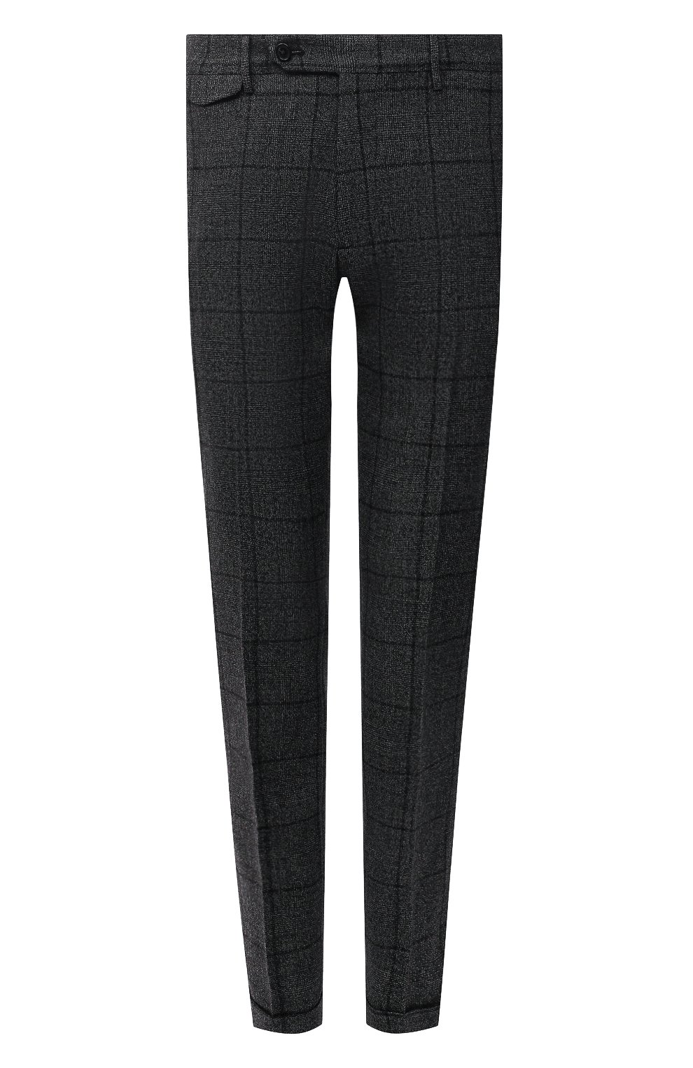 Мужские шерстяные брюки BERWICH серого цвета, арт. VULCAN0Z/AN1311 | Фото 1 (Материал внешний: Шерсть; Длина (брюки, джинсы): Стандартные; Стили: Классический; Случай: Формальный; Материал подклада: Купро)