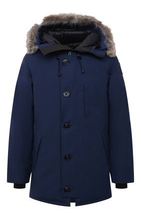Мужская пуховая парка chateau с меховой отделкой CANADA GOOSE синего цвета по цене 115500 руб., арт. 3426MB | Фото 1 Мужская пуховая парка chateau с меховой отделкой CANADA GOOSE синего цвета, арт. 3426MB | Фото 1 (Материал утеплителя: Пух и перо; Материал подклада: Синтетический материал; Материал внешний: Синтетический материал; Кросс-КТ: Куртка; Длина (верхняя одежда): До середины бедра; Мужское Кросс-КТ: пуховик-короткий; Стили: Кэжуэл; Рукава: Длинные)