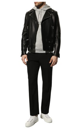 Мужской хлопковое худи SAINT LAURENT серого цвета по цене 56700 руб., арт. 677259/YB20D | Фото 2 Мужской хлопковое худи SAINT LAURENT серого цвета, арт. 677259/YB20D | Фото 2 (Рукава: Длинные; Материал внешний: Хлопок; Длина (для топов): Стандартные; Мужское Кросс-КТ: Худи-одежда; Принт: С принтом; Стили: Спорт-шик)