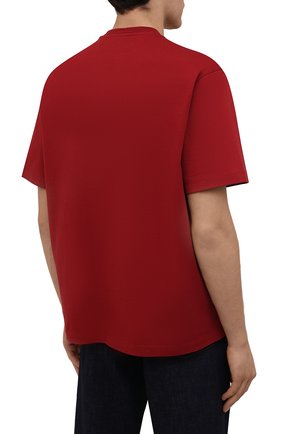 Мужская хлопковая футболка Z ZEGNA бордового цвета, арт. VY367/ZZ651N | Фото 4 (Рукава: Короткие; Длина (для топов): Стандартные; Принт: С принтом; Материал внешний: Хлопок; Стили: Кэжуэл)