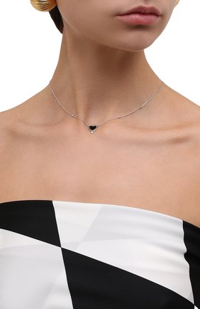 Женское колье J-POINT серебряного цвета по цене 57000 руб., арт. ИПГ857.60.280721.9W | Фото 2 Женское колье J-POINT серебряного цвета, арт. ИПГ857.60.280721.9W | Фото 2 (Материал: Золото)