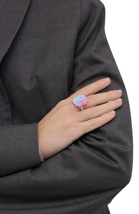 Женское кольцо иньянь HIAYNDERFYT розового цвета, арт. 1-1BPTYY | Фото 2 (Материал: Стекло)