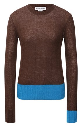 Женский пуловер VICTORIA BECKHAM коричневого цвета по цене 43350 руб., арт. 1521KTP002925A | Фото 1 Женский пуловер VICTORIA BECKHAM коричневого цвета, арт. 1521KTP002925A | Фото 1 (Материал внешний: Шерсть, Синтетический материал; Рукава: Длинные; Длина (для топов): Стандартные; Стили: Кэжуэл; Женское Кросс-КТ: Пуловер-одежда)