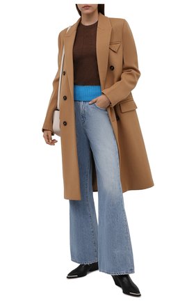 Женский пуловер VICTORIA BECKHAM коричневого цвета по цене 43350 руб., арт. 1521KTP002925A | Фото 2 Женский пуловер VICTORIA BECKHAM коричневого цвета, арт. 1521KTP002925A | Фото 2 (Материал внешний: Шерсть, Синтетический материал; Рукава: Длинные; Длина (для топов): Стандартные; Стили: Кэжуэл; Женское Кросс-КТ: Пуловер-одежда)