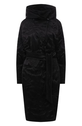 Женское утепленное пальто GIORGIO ARMANI черного цвета по цене 569000 руб., арт. 1WH0L075/T030N | Фото 1 Женское утепленное пальто GIORGIO ARMANI черного цвета, арт. 1WH0L075/T030N | Фото 1 (Длина (верхняя одежда): До колена; Материал подклада: Шелк; Рукава: Длинные; Материал внешний: Шелк; Стили: Кэжуэл; 1-2-бортные: Двубортные)