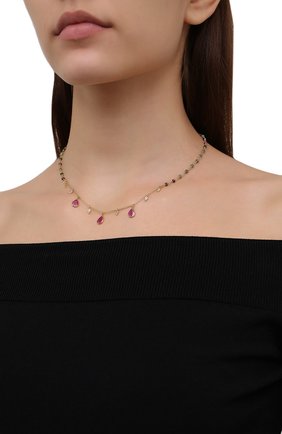 Женское колье HANKA_IN золотого цвета по цене 17200 руб., арт. VEG-C0-Z0I-AGR0 | Фото 2 Женское колье HANKA_IN золотого цвета, арт. VEG-C0-Z0I-AGR0 | Фото 2 (Материал: Металл)