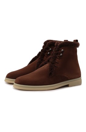 Женские замшевые ботинки ylvi walk LORO PIANA коричневого цвета по цене 225500 руб., арт. FAF9366 | Фото 1 Женские замшевые ботинки ylvi walk LORO PIANA коричневого цвета, арт. FAF9366 | Фото 1 (Материал внешний: Замша, Кожа; Женское Кросс-КТ: Зимние ботинки; Каблук высота: Низкий; Подошва: Платформа; Материал утеплителя: Натуральный мех)