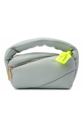 Женская сумка pump pouch OFF-WHITE мятного цвета по цене 99500 руб., арт. 0WNP007F21LEA001 | Фото 1 Женская сумка pump pouch OFF-WHITE мятного цвета, арт. 0WNP007F21LEA001 | Фото 1 (Материал: Натуральная кожа; Размер: small; Сумки-технические: Сумки top-handle; Ремень/цепочка: На ремешке)