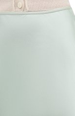Женская юбка из вискозы DRIES VAN NOTEN мятного цвета, арт. 212-010892-3159 | Фото 5 (Женское Кросс-КТ: Юбка-одежда; Длина Ж (юбки, платья, шорты): До колена; Материал внешний: Вискоза; Стили: Минимализм)